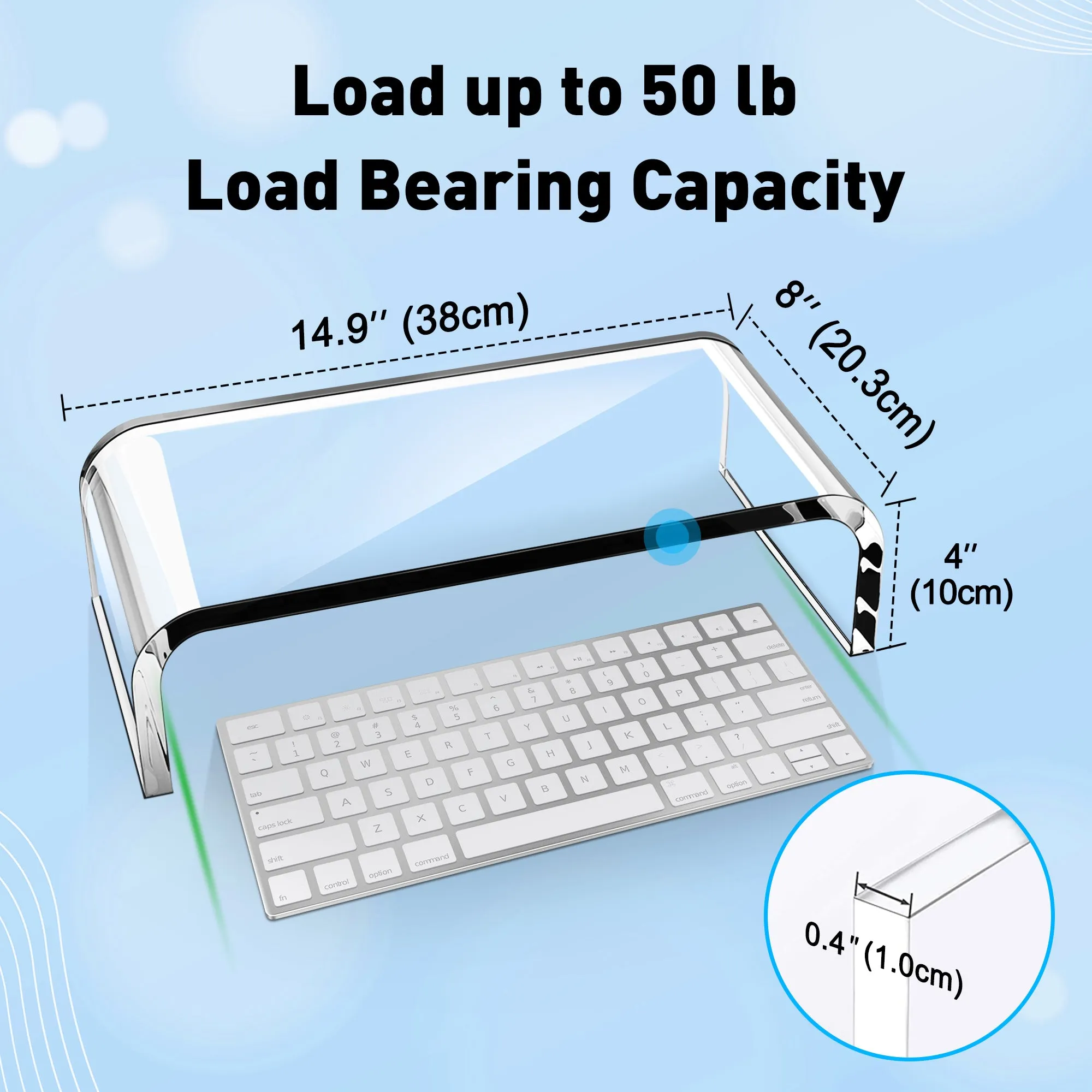 Acrylic Monitor Stand Riser (MS-203A)