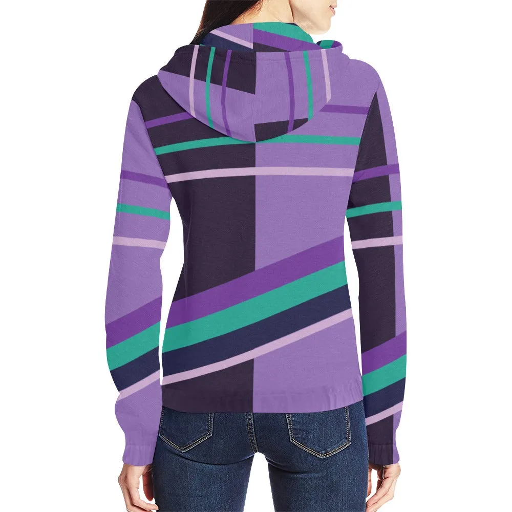 AMMA JO Sport PURPLE STRIPE Hoodie