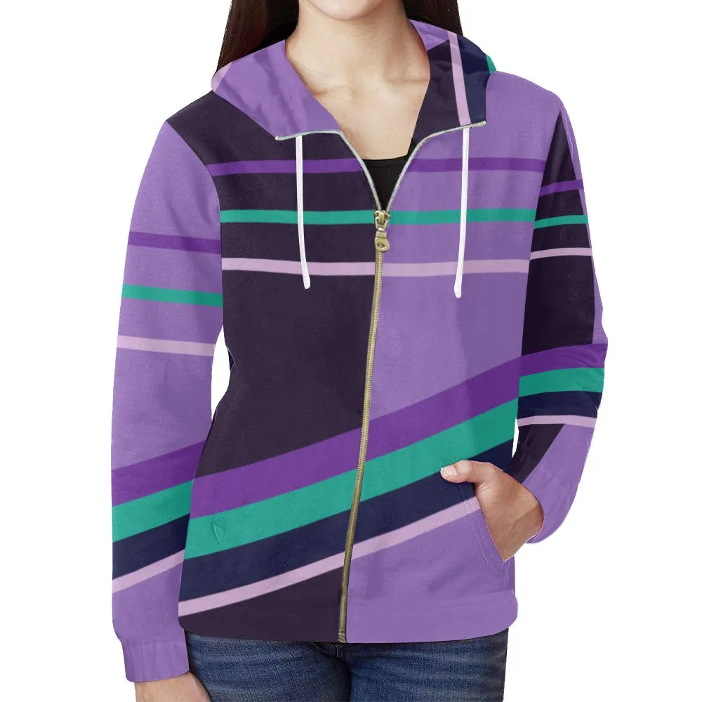 AMMA JO Sport PURPLE STRIPE Hoodie