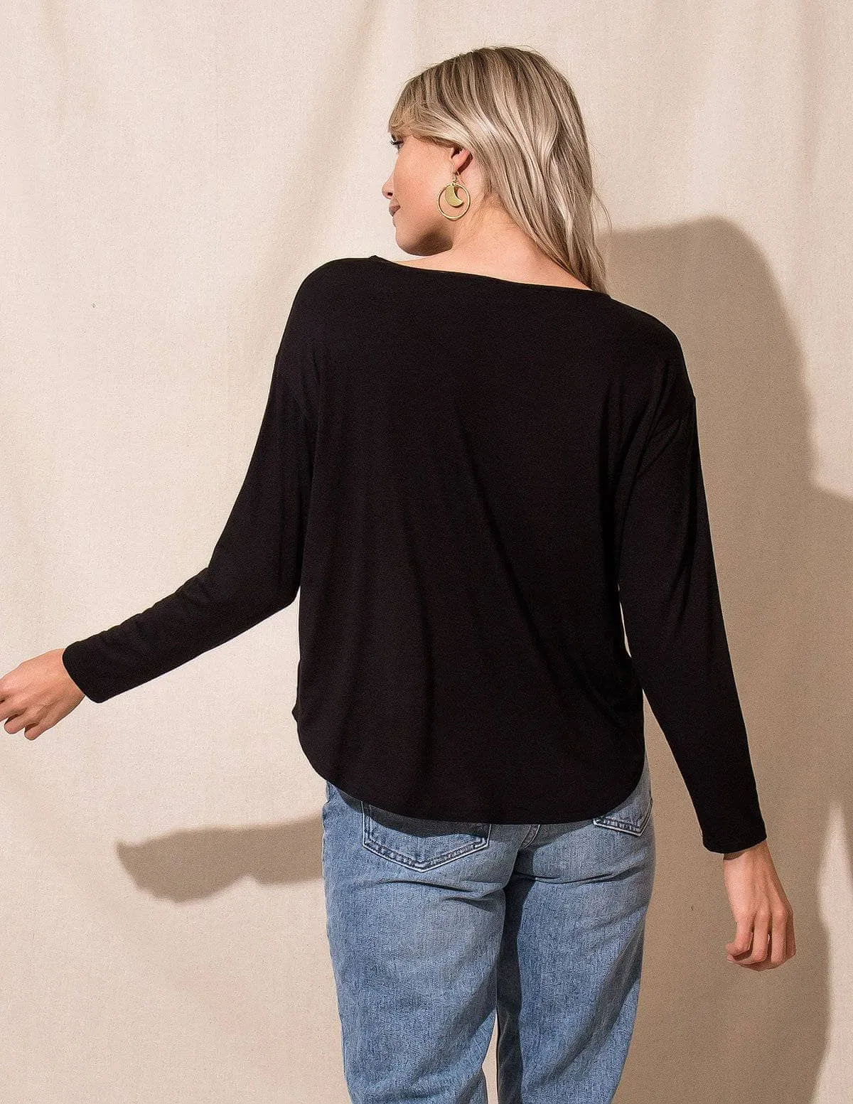 Bamboo Dolman Long Sleeve Tee - As-Is-Clearance