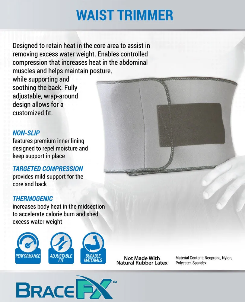 BraceFX Adjustable Waist Trimmer | For Back Support & Maintaining Posture