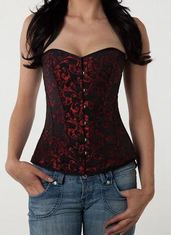 Classic brocade corset with a classic busk. Gothic Victorian, steampunk affordable corset