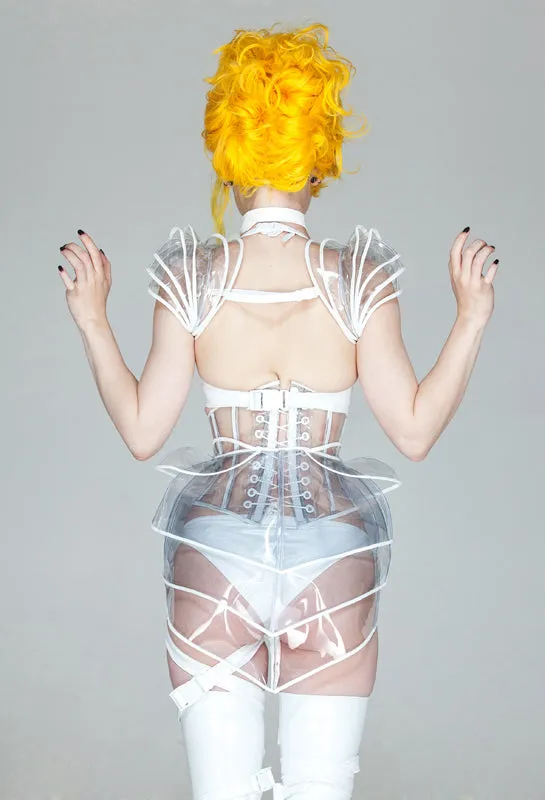 Clear PVC Angled long underbust