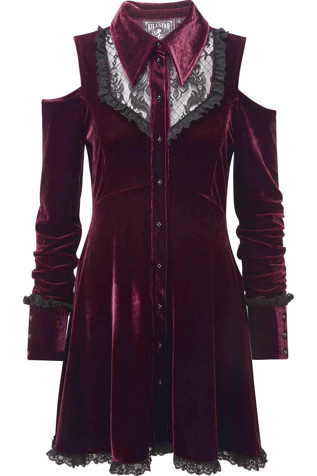 Dead Silent Shirt Dress [WINE]