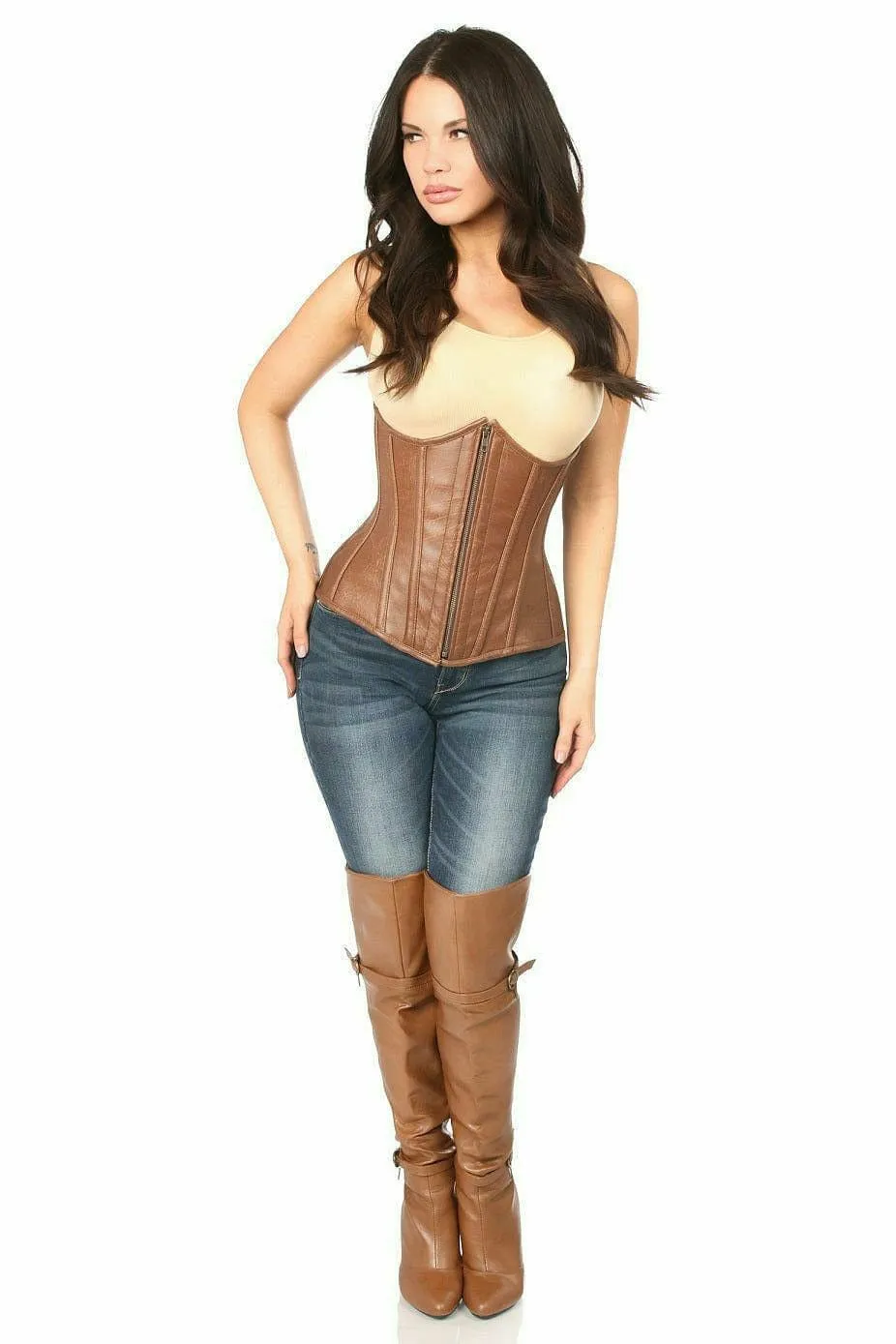 Deluxe Faux Leather Underbust Corset