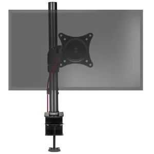 Duronic Monitor Arm Stand DM451X1 | Single PC Desk Mount | Aluminium | Height Adjustable | For One 15-27 LED LCD Screen | VESA 75/100 | 13kg Per Screen | Tilt -20°/-20°, Rotate 360°…