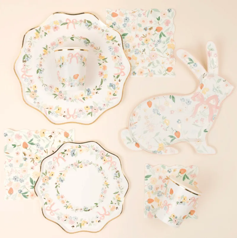 Elegant Floral Dessert Plates