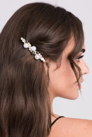 Elegant Tri - Color pearl barrette