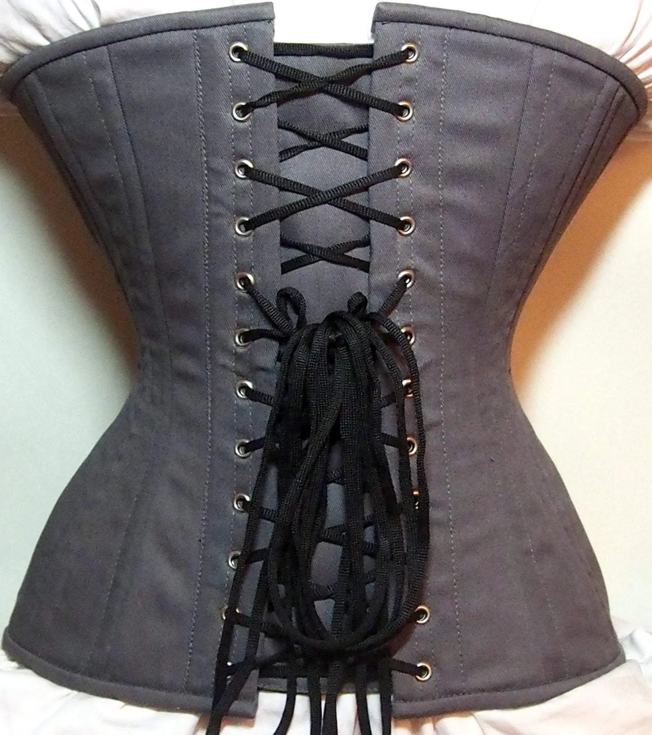 Exclusive corset covered by laces. Lace Addicted Corsettery collection. Underbust steel-boned authentic corset with steel bones