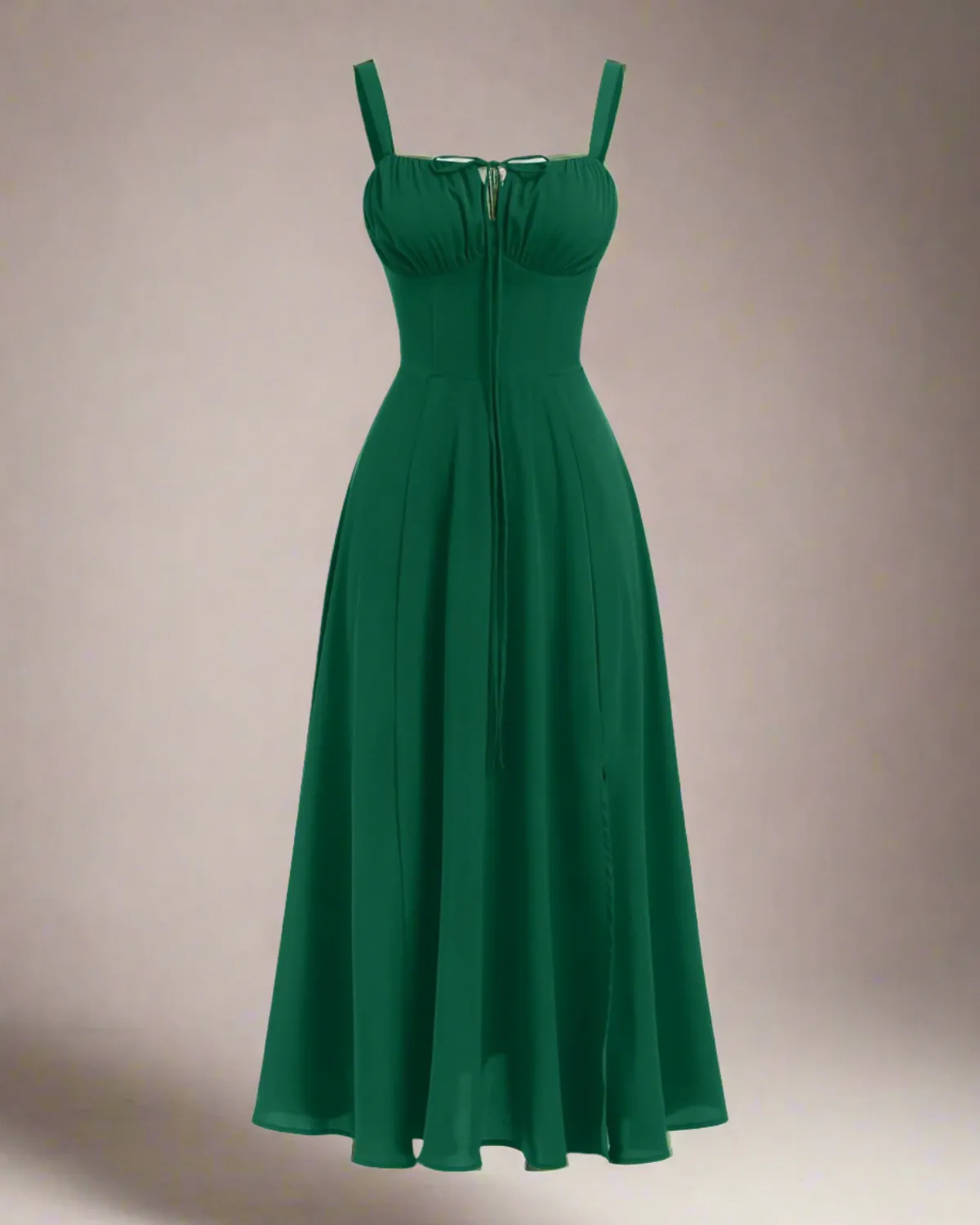 Heidi Midi Green Summer Dress