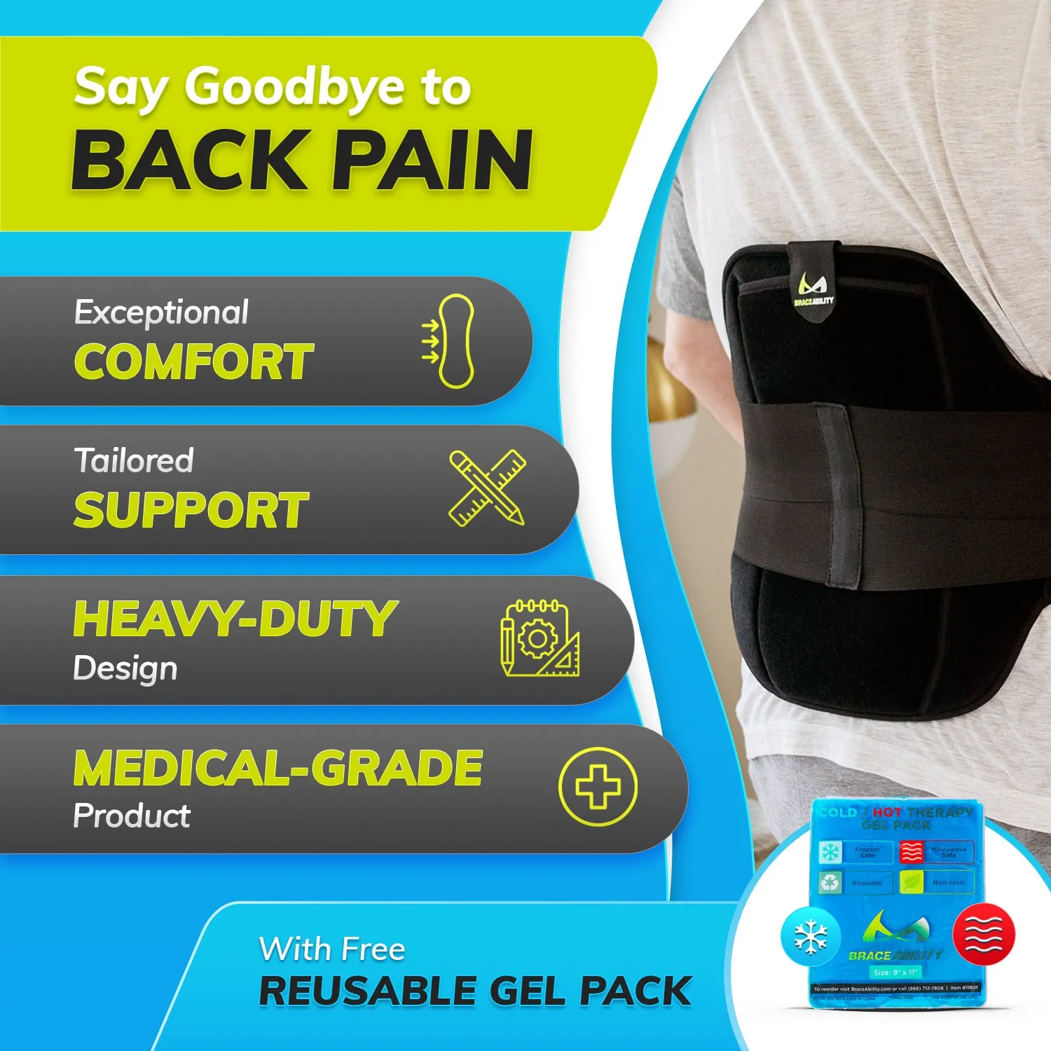 Herniated Disc Back Brace | Support Belt for Bulging, Slipped & Degenerative Herniation