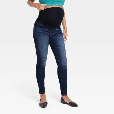 Isabel Maternity by Ingrid & Mid Rise Skinny Leg Ankle Jeans Heavyweight