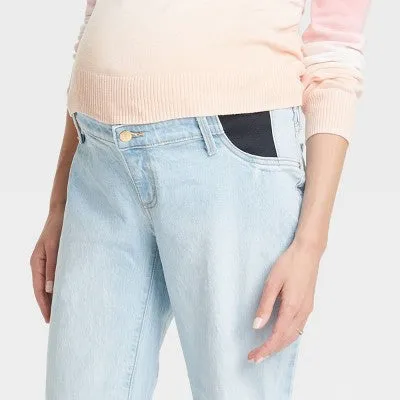 Isabel Maternity by Ingrid & Mid Rise Straight Leg Crop Jeans Midweight