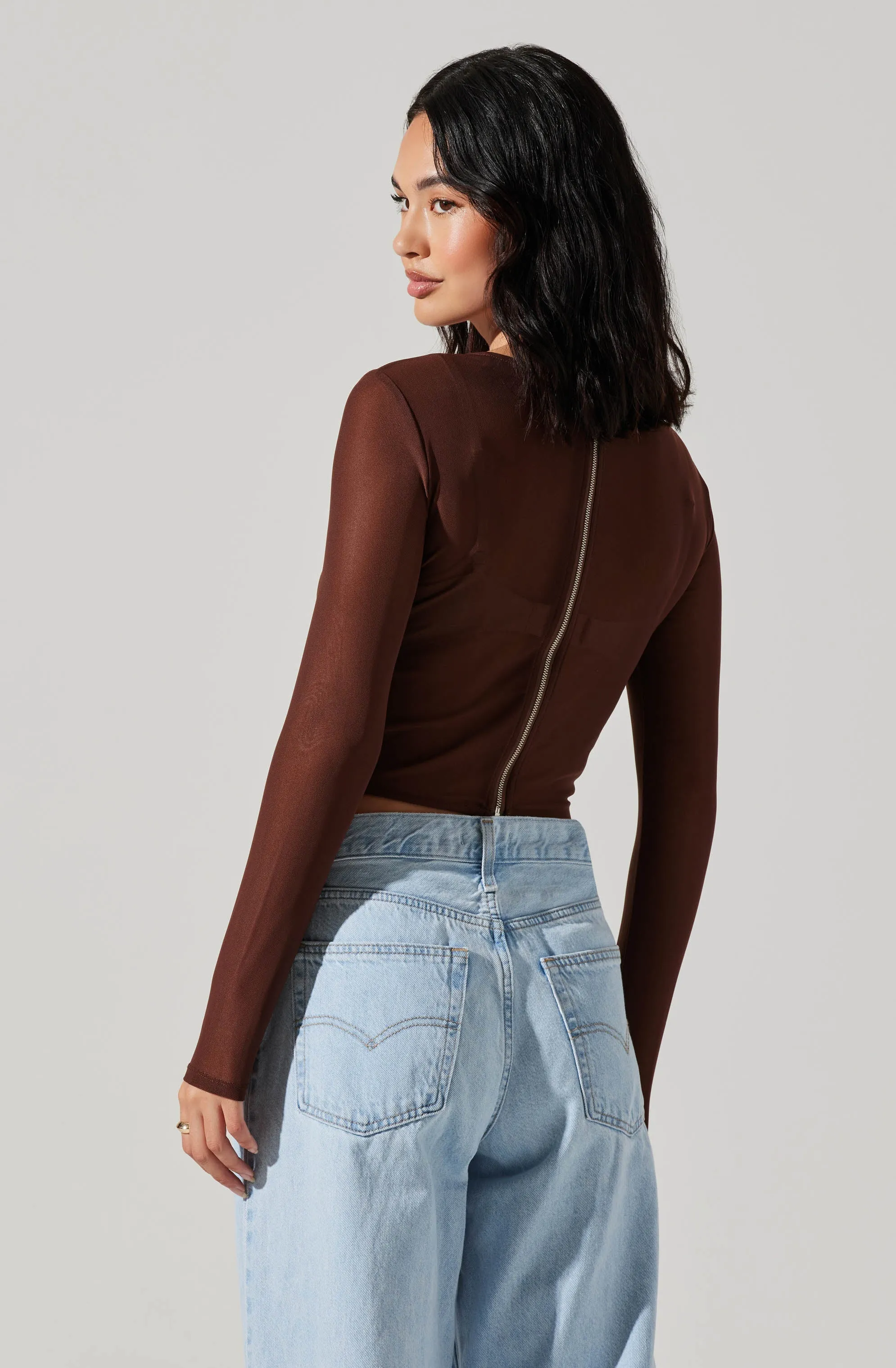 Kezia Corset Long Sleeve Top