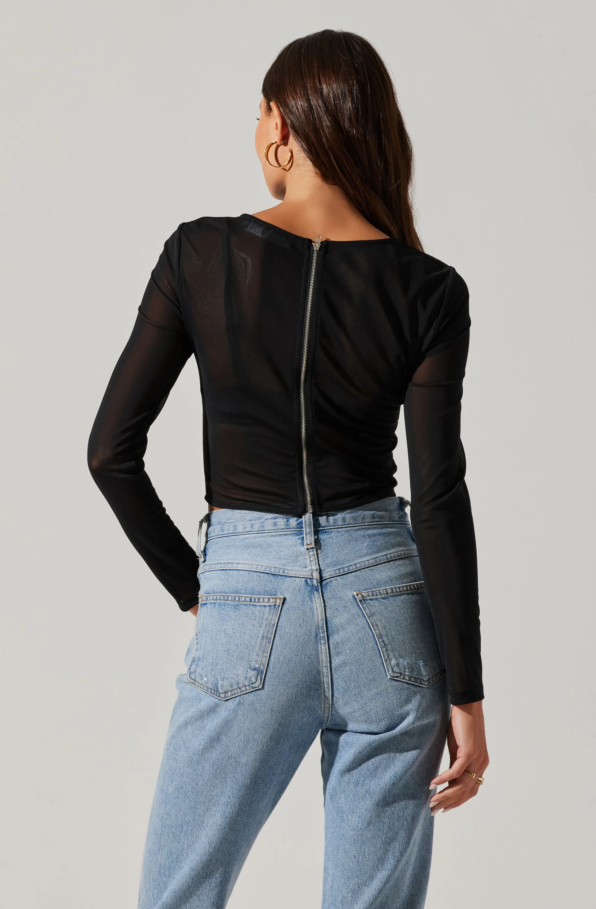 Kezia Corset Long Sleeve Top