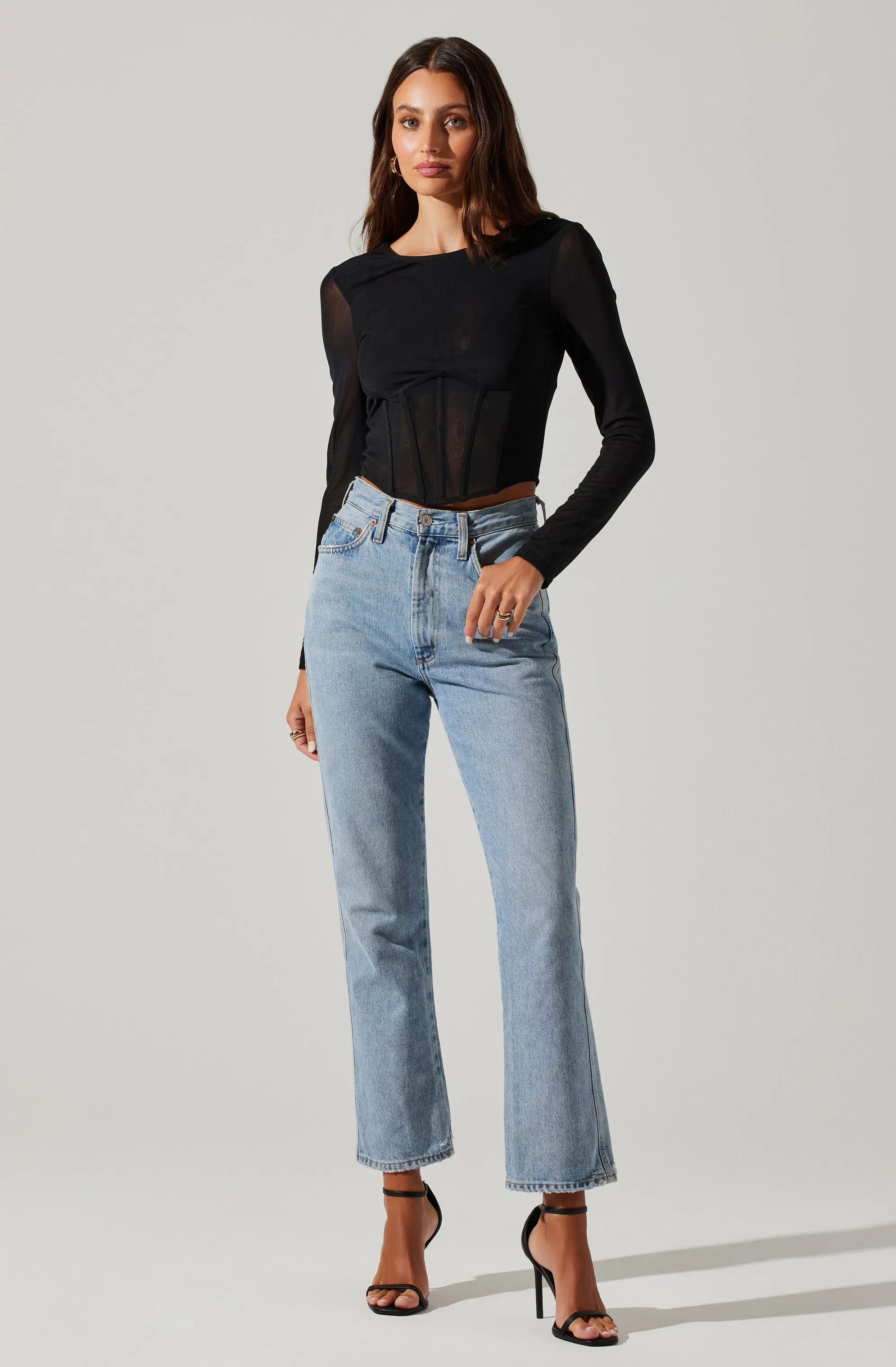 Kezia Corset Long Sleeve Top