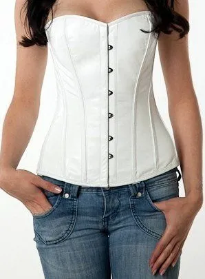 Lambskin short overbust sweetheart steel-boned authentic corset