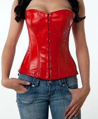 Lambskin short overbust sweetheart steel-boned authentic corset