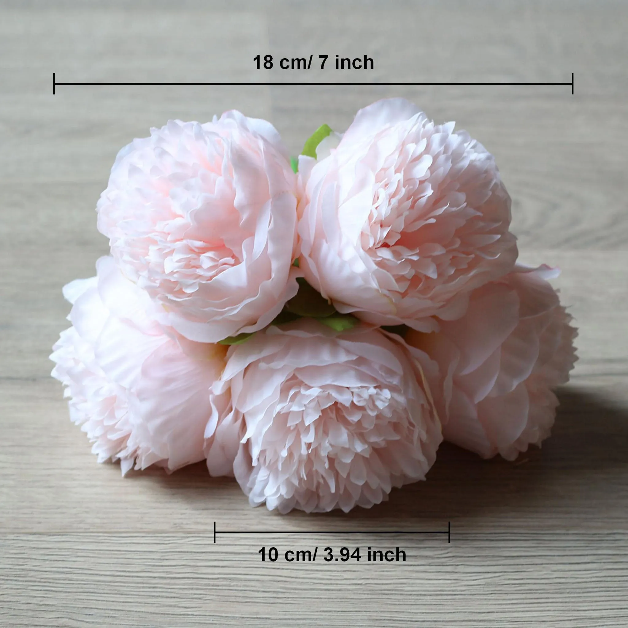 Light Pink Silk Peony Bouquet Wedding Flowers