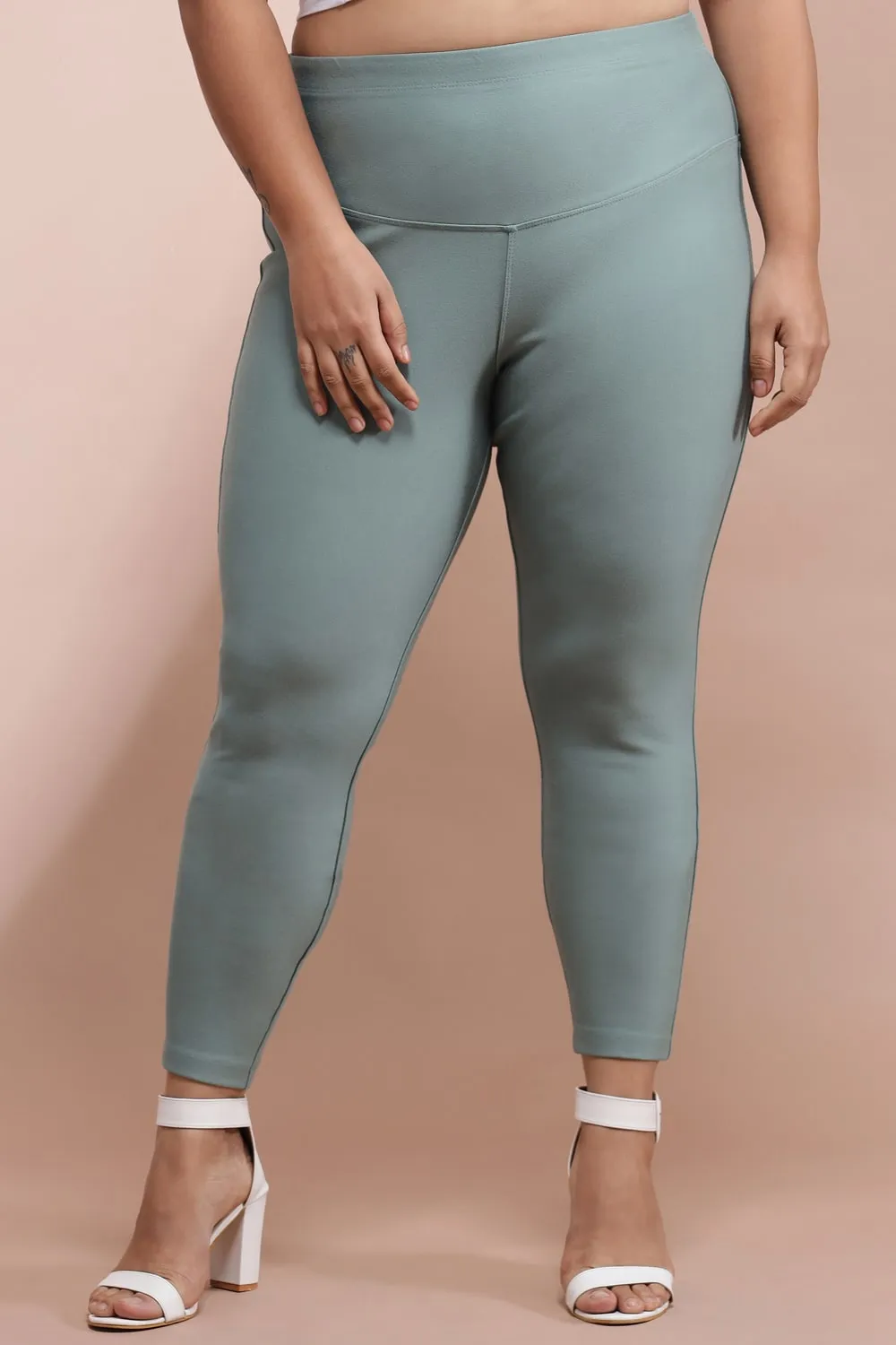 Mint Green Tummy Tucker Jeggings