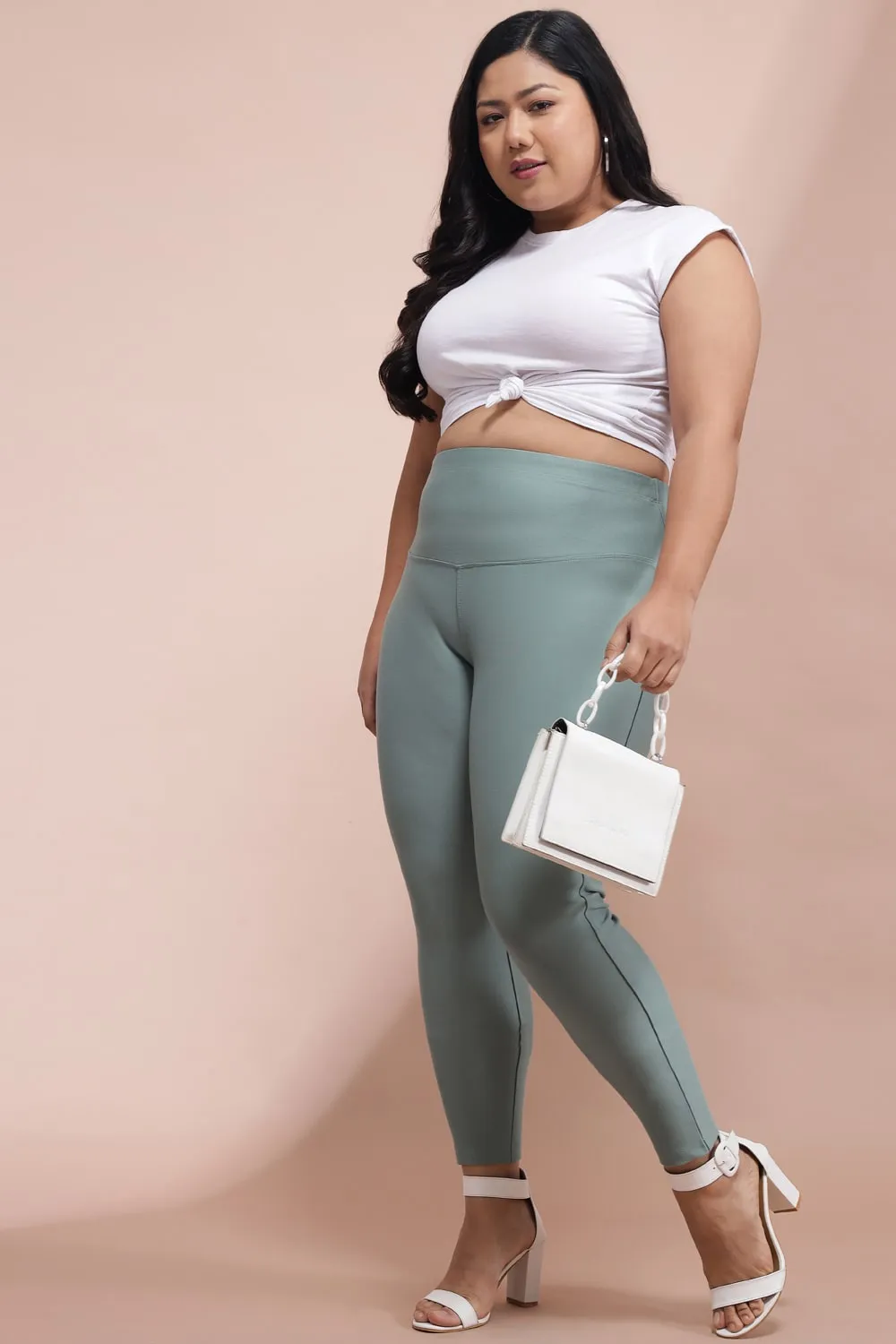 Mint Green Tummy Tucker Jeggings