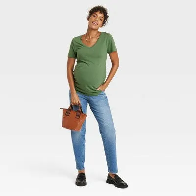 New - Isabel Maternity by Ingrid & High Rise Straight Leg Jeans