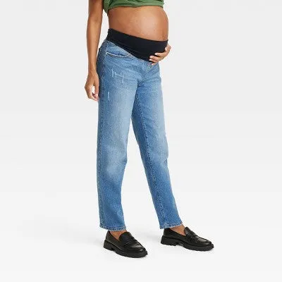 New - Isabel Maternity by Ingrid & High Rise Straight Leg Jeans