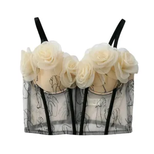 Pre Order:  Mesh Embroidery Corset