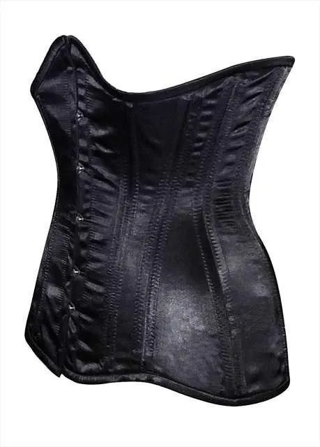 Real double row steel boned underbust corset from satin. Real waist training corset for tight lacing. Gothic, steampunk corset