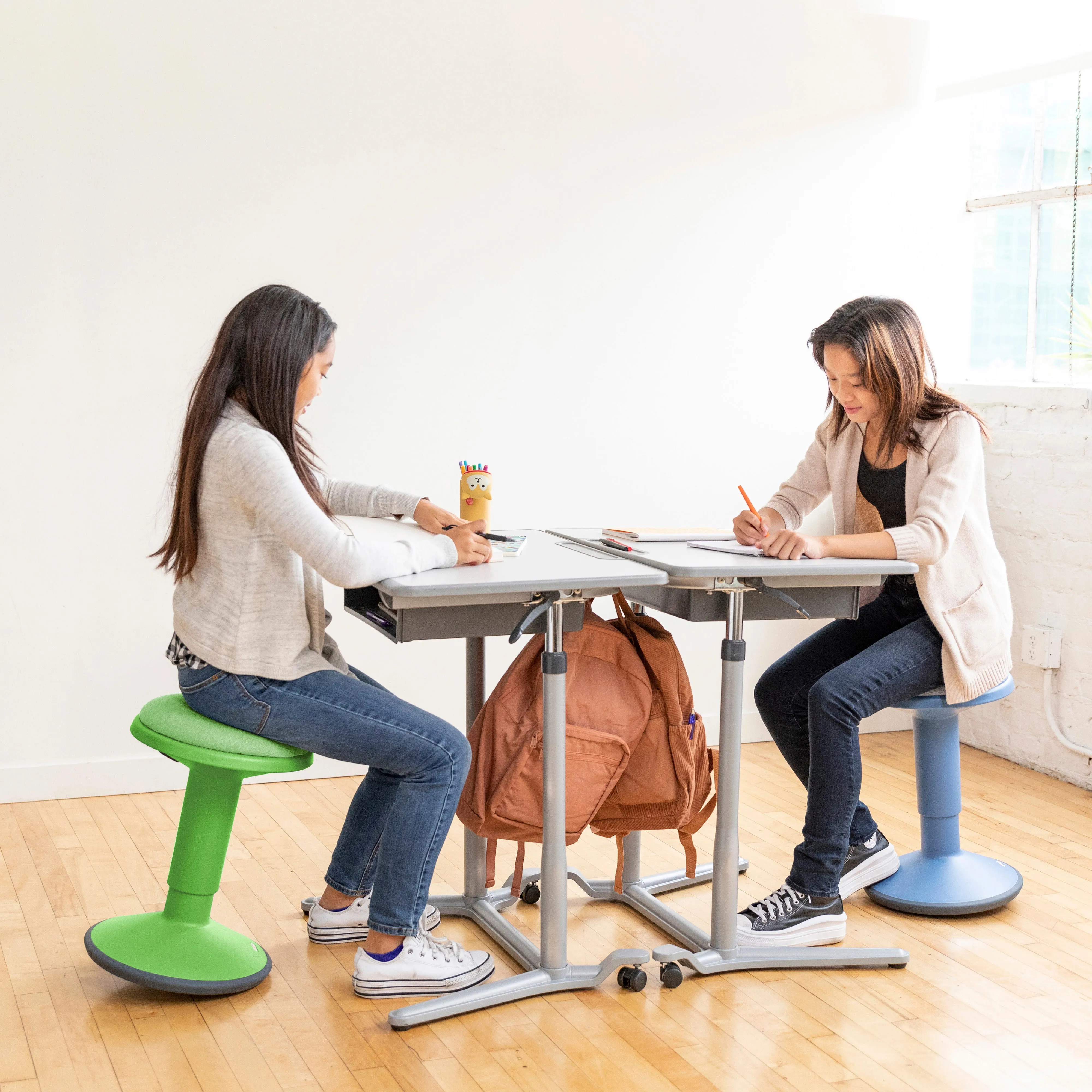 Sitwell Wobble Stool with Cushion, Adjustable Height, Active Seating