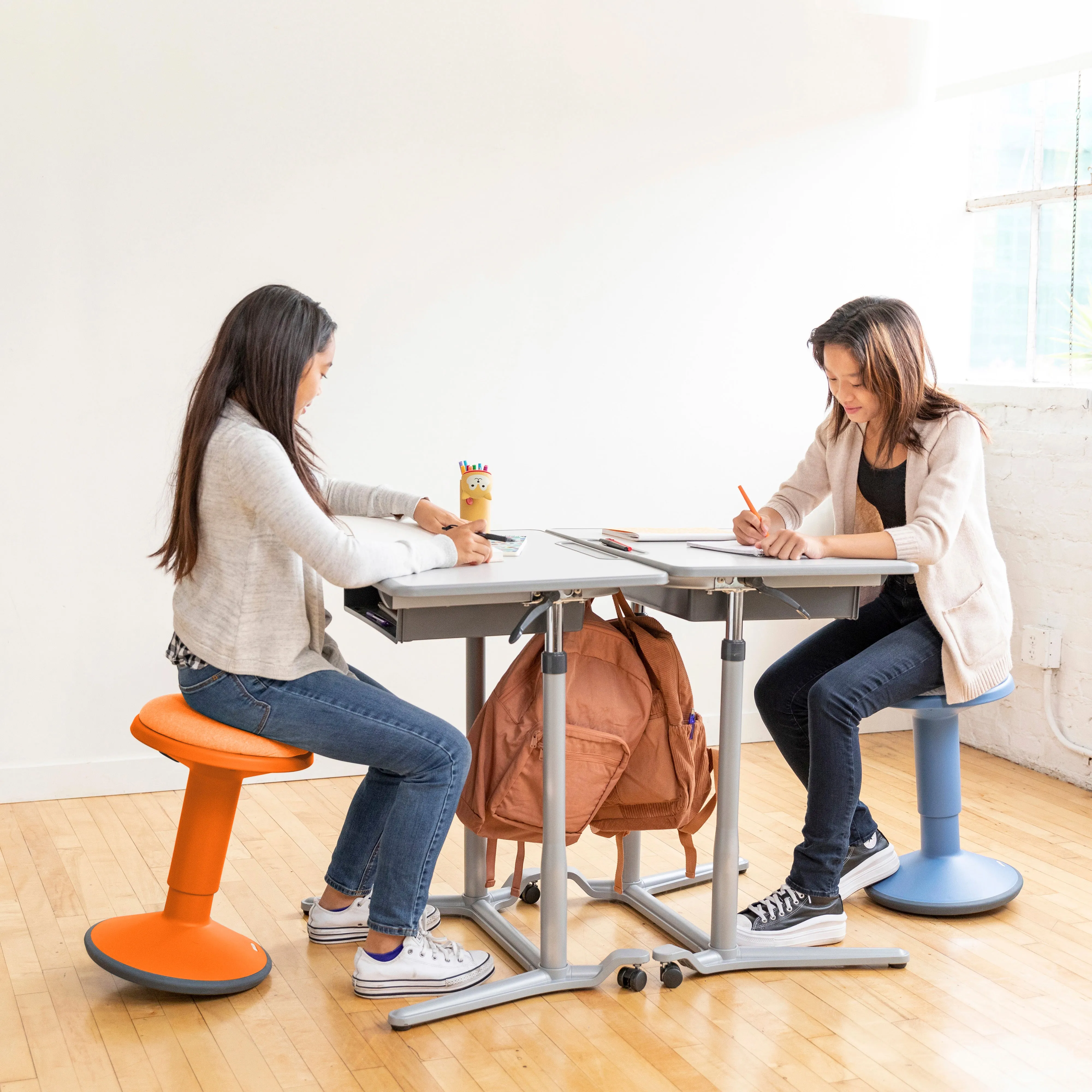 Sitwell Wobble Stool with Cushion, Adjustable Height, Active Seating