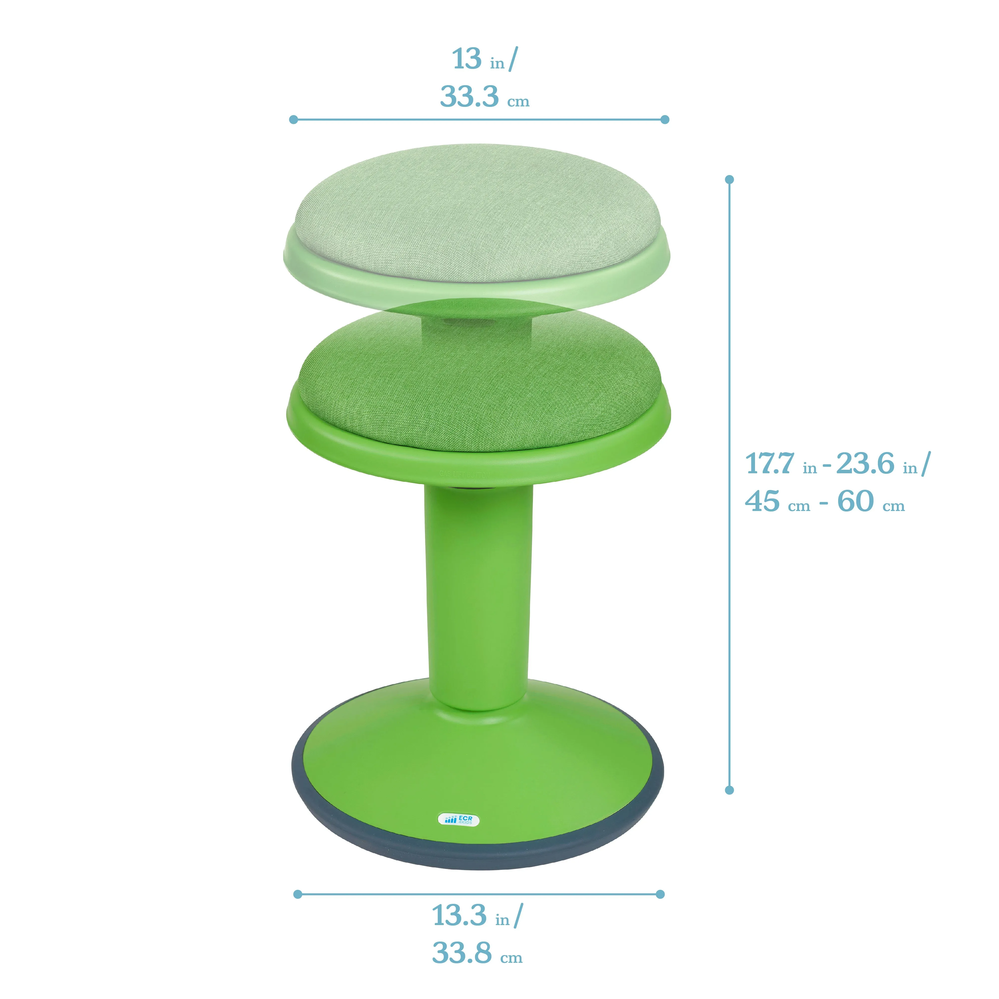 Sitwell Wobble Stool with Cushion, Adjustable Height, Active Seating