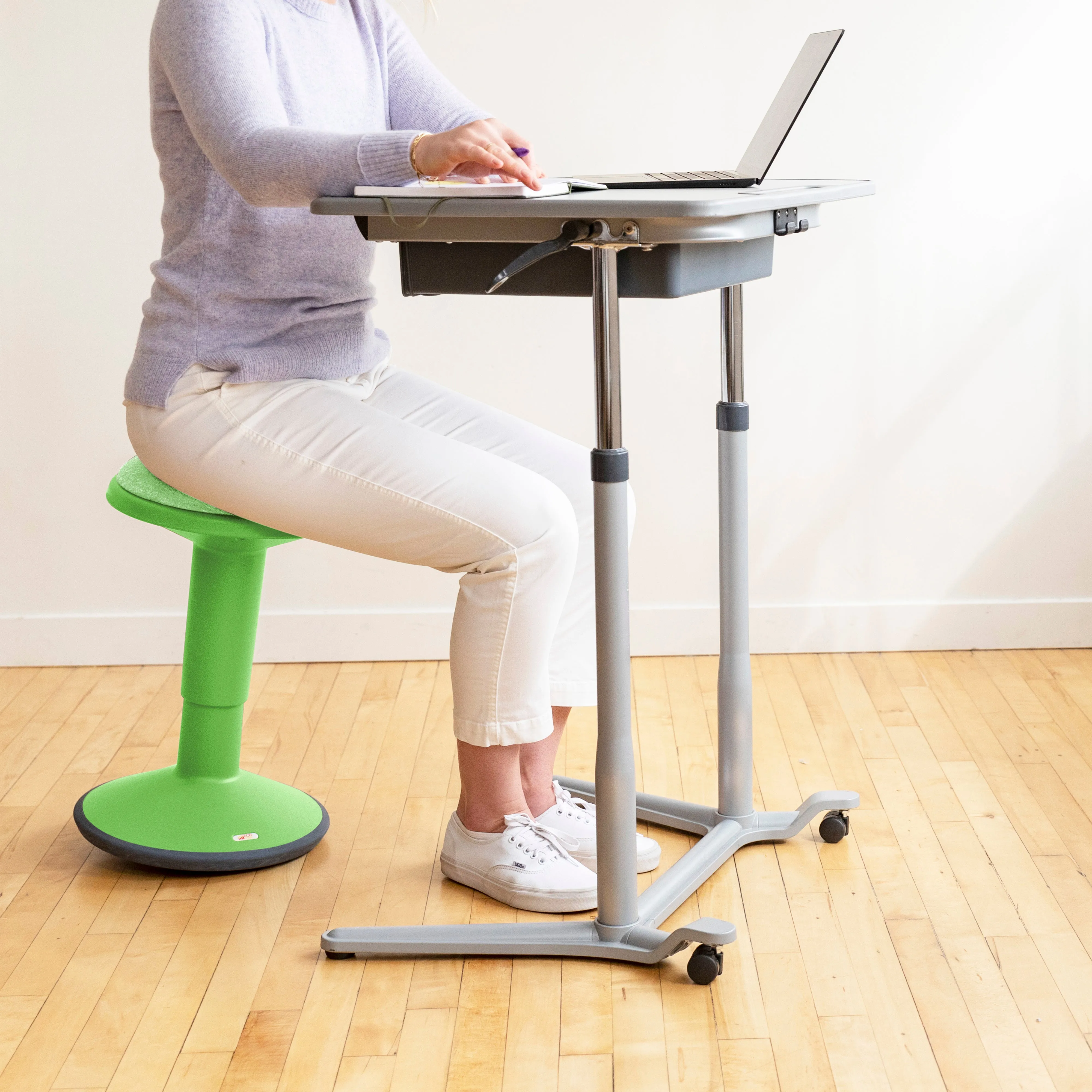 Sitwell Wobble Stool with Cushion, Adjustable Height, Active Seating