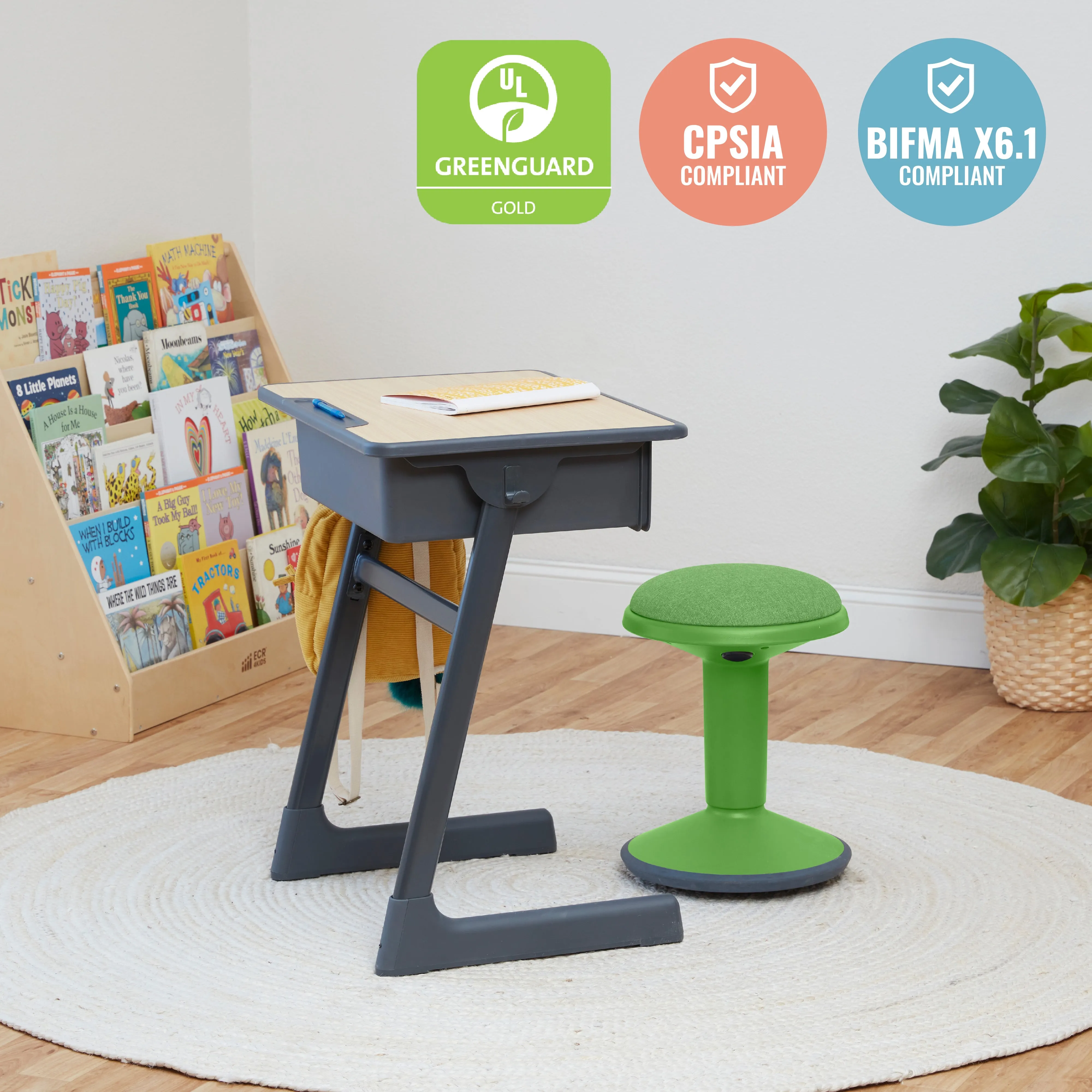 Sitwell Wobble Stool with Cushion, Adjustable Height, Active Seating