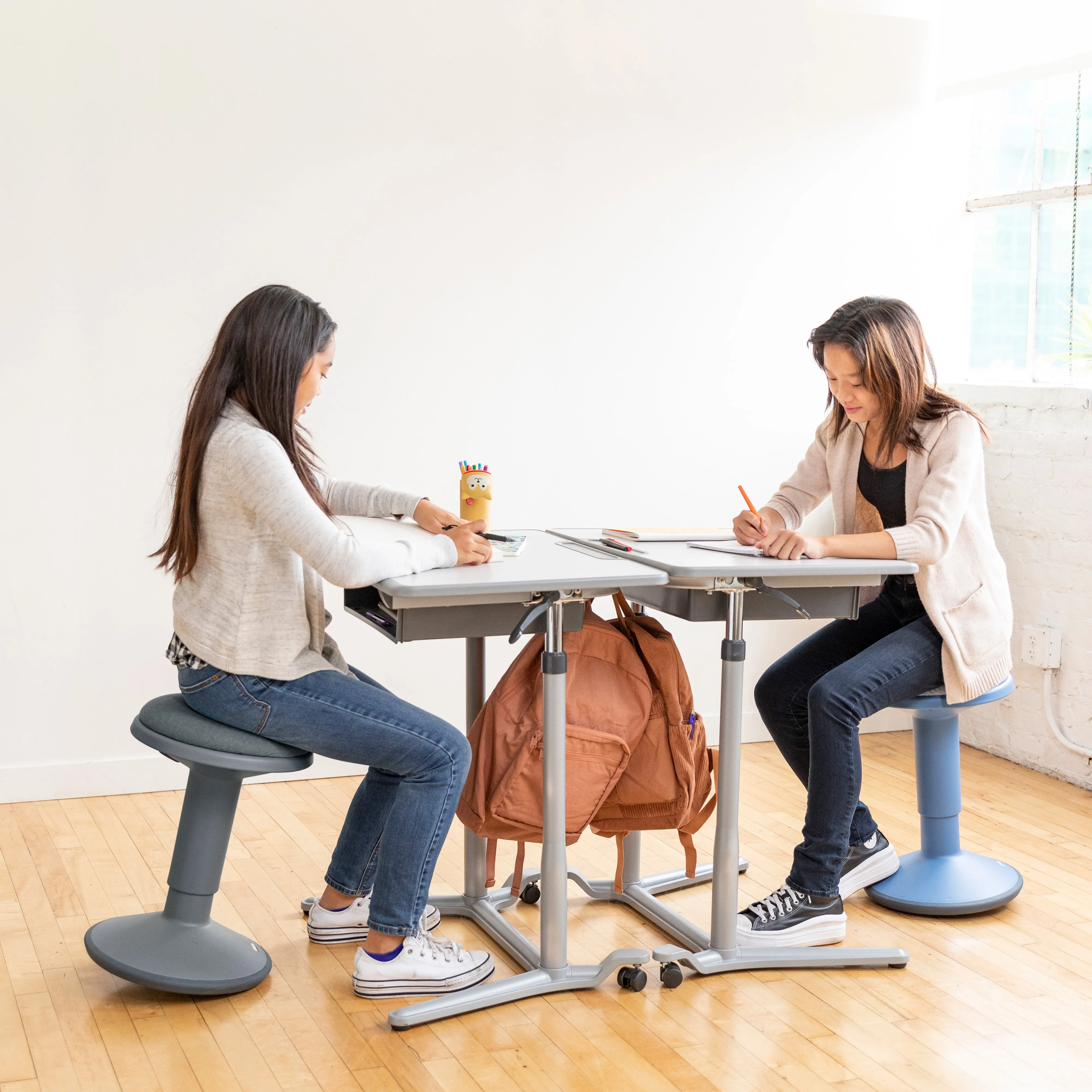 Sitwell Wobble Stool with Cushion, Adjustable Height, Active Seating