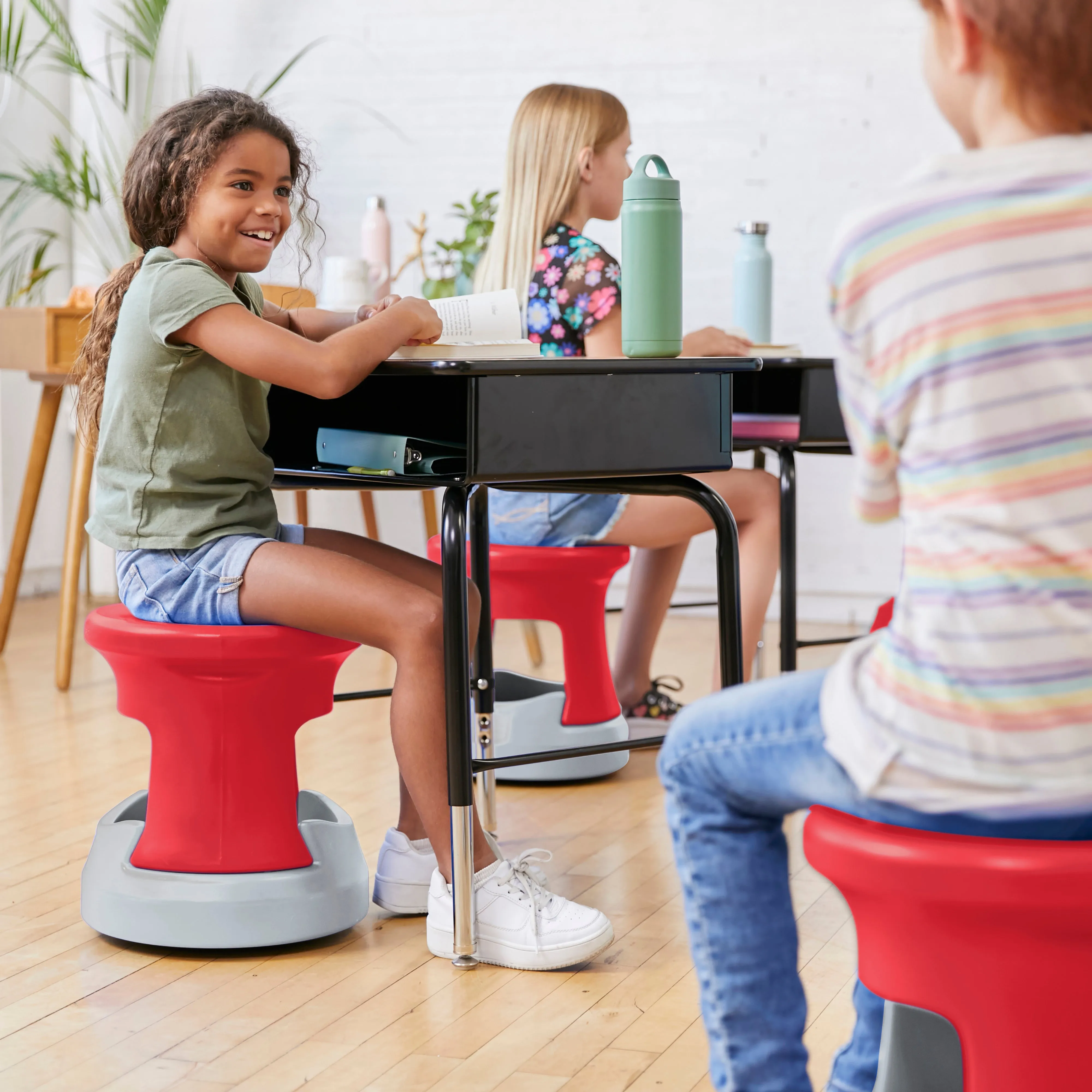 Storage Wobble Stool, Active Learning Chair, Flexible Seating, 15in Seat Height