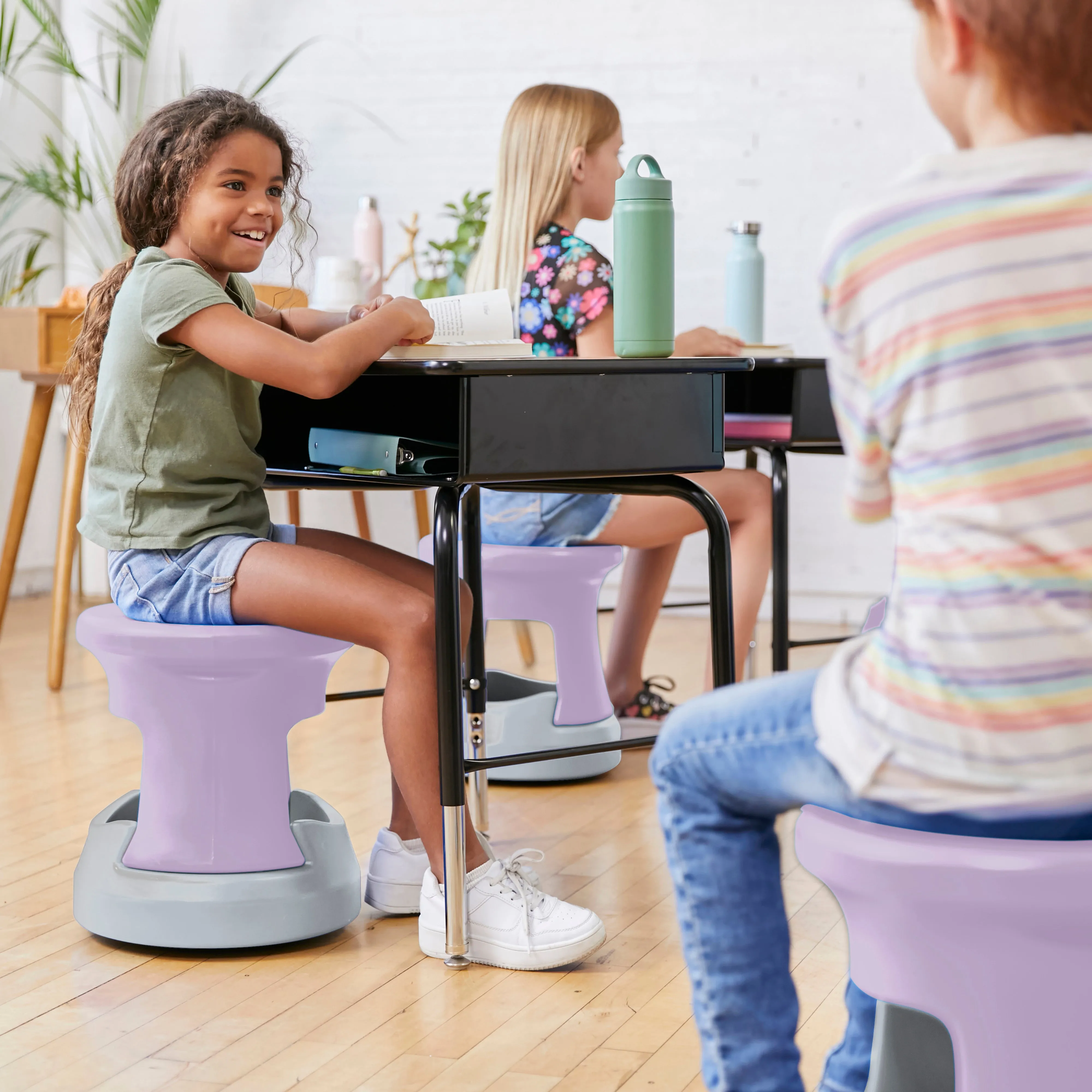 Storage Wobble Stool, Active Learning Chair, Flexible Seating, 15in Seat Height