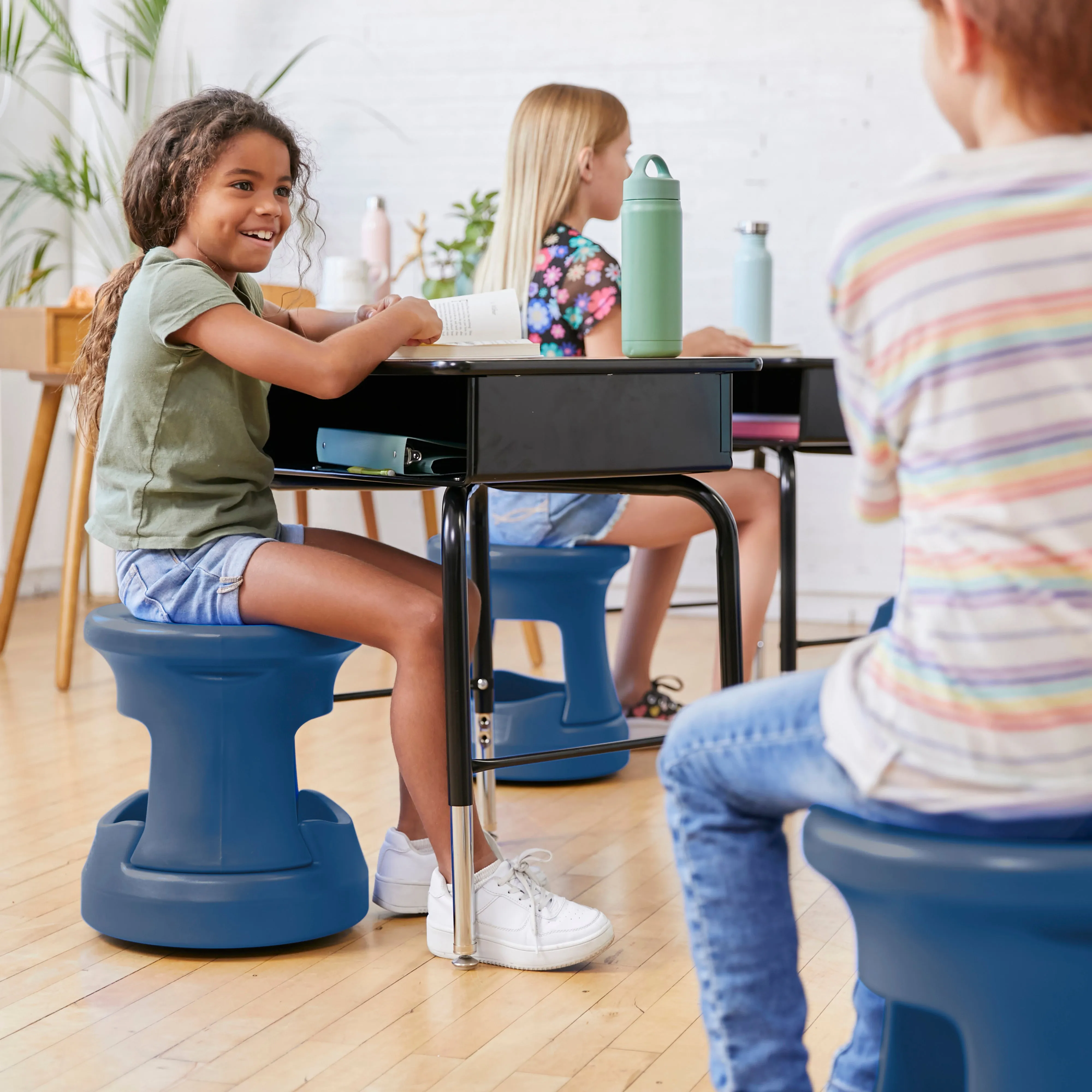 Storage Wobble Stool, Active Learning Chair, Flexible Seating, 15in Seat Height