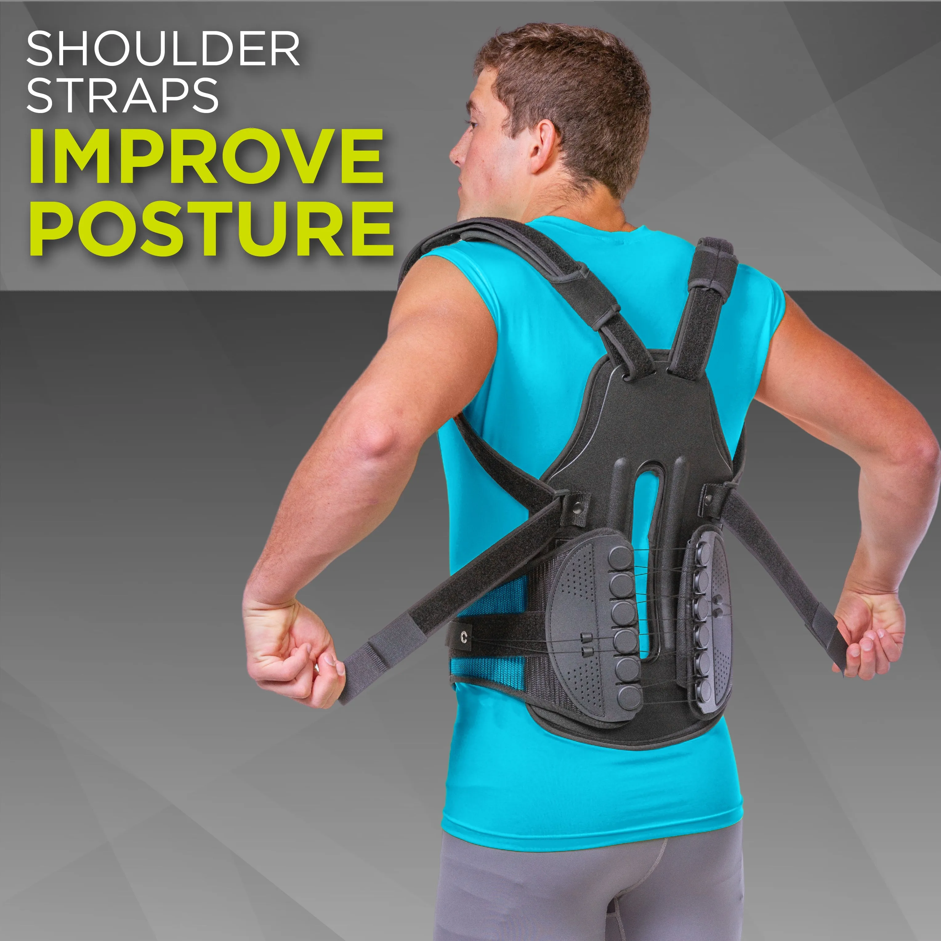 TLSO Thoracic Full Back Brace | Postural Kyphosis, Parkinson's & Fractured Vertebrae Clamshell Support