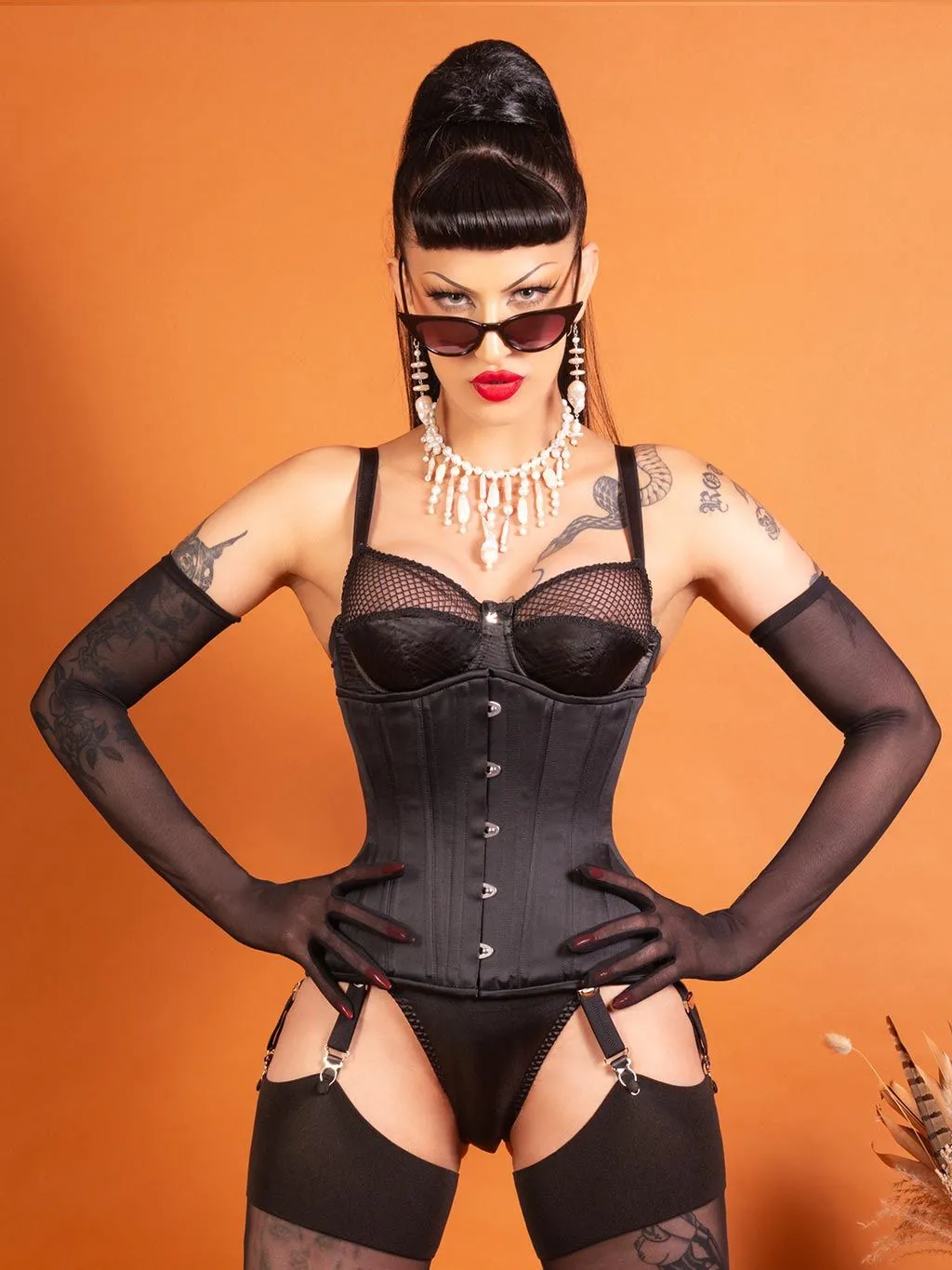 Zita Steel Boned Underbust Corset L4090